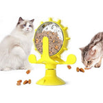 Jouet distributeur de croquettes pour chat - jaune