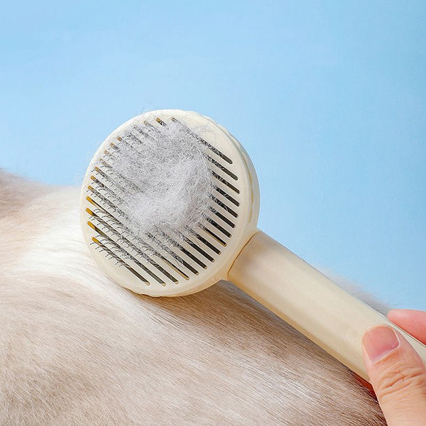 Des poils de chat sur la Brosse Pour Chat Poil Long prêts à être enlevés