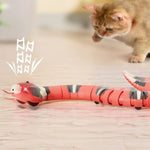 Chat jouant avec le Jouet serpent pour chat | KITTYSNAKE