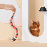 Chat regardant le Jouet serpent pour chat | KITTYSNAKE